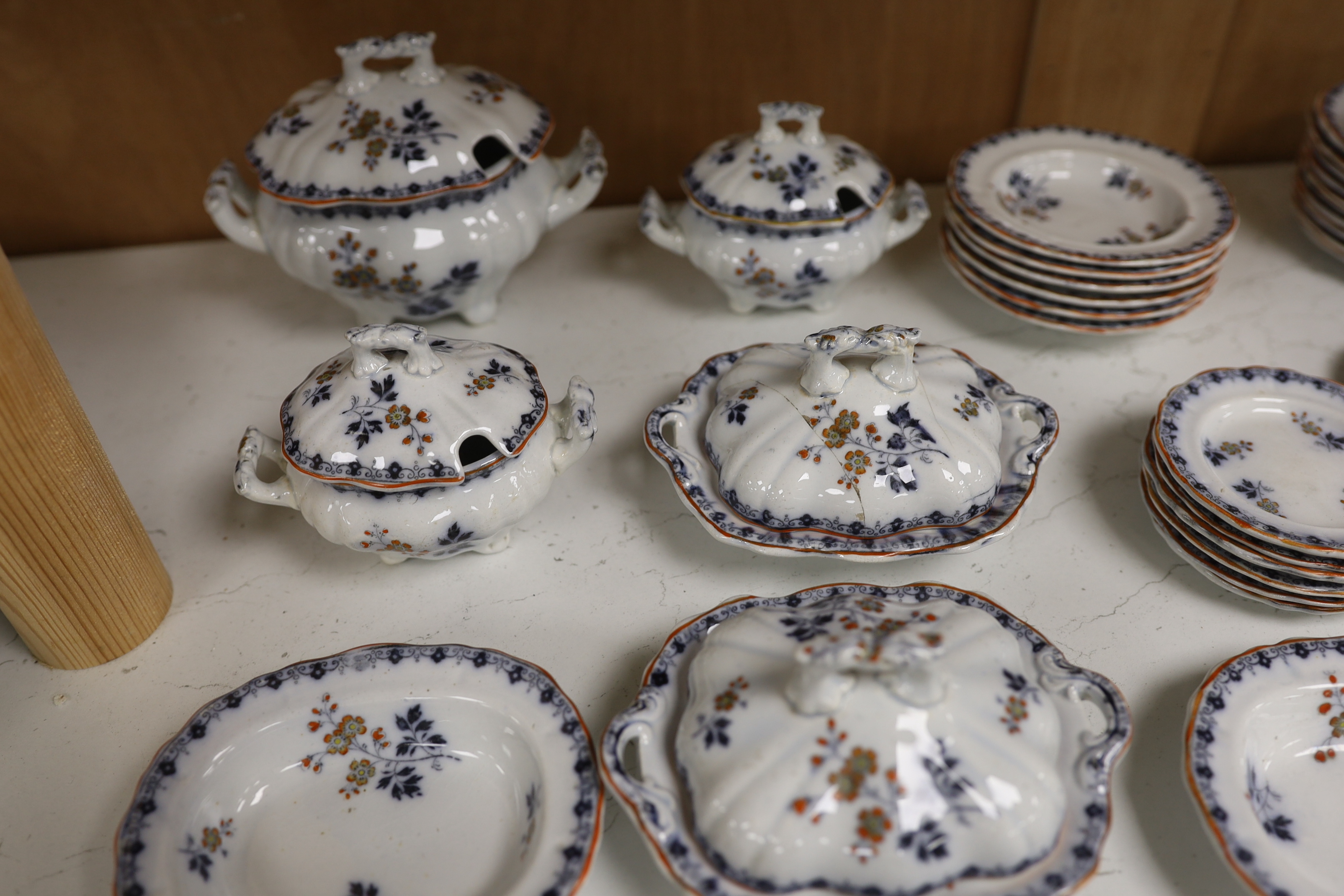 A Victorian Staffordshire child's dinner service